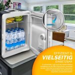 Lada frigorifica electrica 40L cu roti, pentru masina si priza, raceste cu pana la 18°C ​​sub temperatura exterioara si incalzeste pana la 65°C, gri - imagine 7