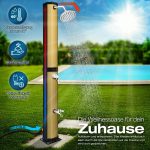 Dus solar pentru exterior, robinet si cap de dus incluse, negru/auriu, 35 litri, incalzire 60° - imagine 3