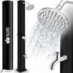 Dus solar pentru exterior, robinet si cap de dus incluse, negru, 60 litri, incalzire 60°