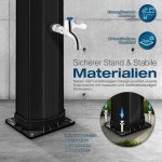 Dus solar pentru exterior, robinet si cap de dus incluse, negru, 60 litri, incalzire 60° - imagine 3