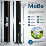 Dus solar pentru exterior, robinet si cap de dus incluse, negru, 60 litri, incalzire 60° - imagine 5