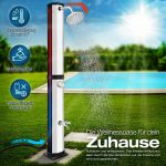 Dus solar pentru exterior, robinet si cap de dus incluse, negru/ gri, 60 litri, incalzire 60° - imagine 2