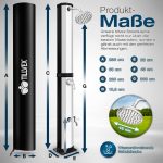 Dus solar pentru exterior, robinet si cap de dus incluse, negru/ gri, 60 litri, incalzire 60° - imagine 6