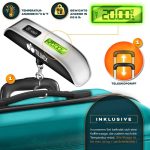 Set trolere pentru voiaj, 3 piese, marimi diferite, M, L, XL, include cantar, curele si eticheta pentru bagaje, cu incuietoare, turcoaz - imagine 5