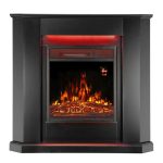 Semineu electric de colt DeLuxe Artlife, negru, LED 13 culori, telecomanda, afisaj LCD, incalzire 15-30 °C, 5 niveluri luminozitate, lemn MDF - imagine 6