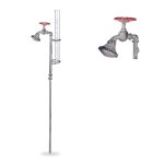Pluviometru cu robinet, Relaxdays, 58.5 x 12 x 3.5 cm, fonta/sticla