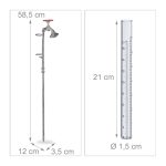 Pluviometru cu robinet, Relaxdays, 58.5 x 12 x 3.5 cm, fonta/sticla - imagine 5