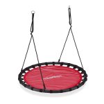 Leagan pentru copii Relaxdays, tip disc, diametru 120 cm, sarcina maxima 100 kg, rosu