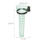 Set 2 pluviometre cu suport pentru gradina, 35mm/m2, plastic, verde/negru, Relaxdays - imagine 4