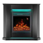 Semineu electric de colt DeLuxe Artlife, negru, LED 13 culori, telecomanda, afisaj LCD, incalzire 15-30 °C, 5 niveluri luminozitate, lemn MDF - imagine 9