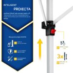 Pavilion impermeabil, cu protectie UV pentru gradina/terasa/curte, inaltime reglabila, 3x6m, antracit - imagine 3