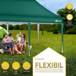 Pavilion impermeabil, cu protectie UV pentru gradina/terasa/curte, inaltime reglabila, 3x6m, verde - imagine 5