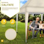 Pavilion impermeabil, cu protectie UV pentru gradina/terasa/curte, inaltime reglabila, 3x6m, bej - imagine 4