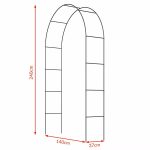 Set 2 arcade pentru flori cataratoare, 240x37x140cm - imagine 2