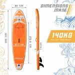 ‎SPlaca de surf, Sup gobflabila, 320 x 80 x 15 cm, portocaliu - imagine 2