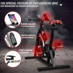 Bicicleta cu afisaj LCD, Physionics, Negru/Rosu - imagine 4