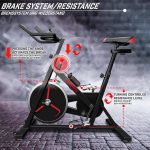 Bicicleta cu afisaj LCD, Physionics, Negru/Rosu - imagine 7