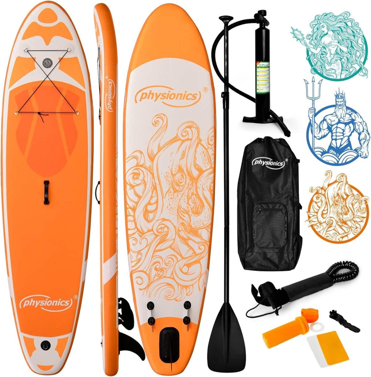 ‎SPlaca de surf, Sup gobflabila, 320 x 80 x 15 cm, portocaliu - imagine 6