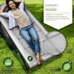 Pat pliabil pentru camping, Tillvex®, geanta pentru transport, capacitate 200 kg, 190 x 68 x 40 cm, perna, cadru din otel, gri - imagine 7