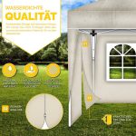 Pavilion de gradina/terasa, 3 pereti laterali, inaltime reglabila, 3x6m, bej - imagine 5
