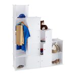Raft pentru depozitare tip cub cu 12 compartimente, RelaxDays, plastic, alb, 145.5 x 145.5 x 36.5 cm - imagine 3