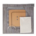 Cos de rufe din bambus, gri, Relaxdays, 70 l, 63 x 36 x 36 cm - imagine 7