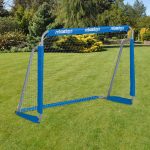 Poarta fotbal Relaxdays, albastru, 110 x 152 x 74 cm
