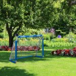 Set 2 porti de fotbal Relaxdays, albastru, 110 x 150 x 75 cm - imagine 2