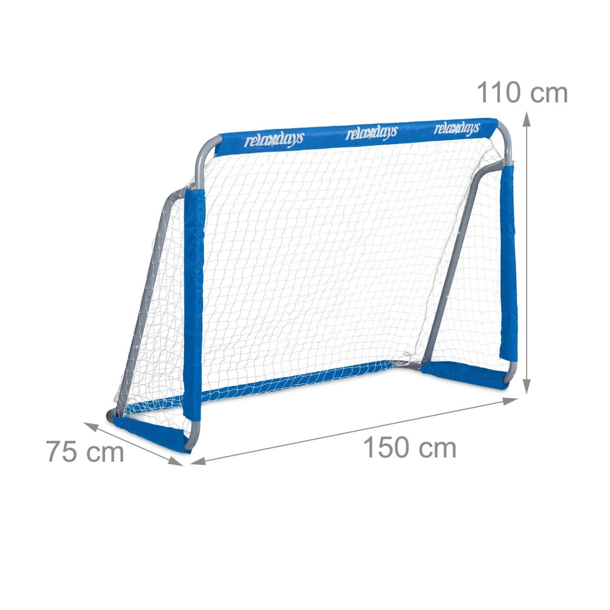 Set 2 porti de fotbal Relaxdays, albastru, 110 x 150 x 75 cm - imagine 4