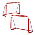 Set 2 porti de fotbal Relaxdays, rosu, 110 x 150 x 75 cm