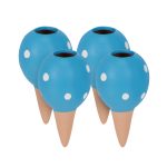 Dispozitiv de udare a plantelor, auto-irigare, 4 bucati, design biluta, din ceramica, 11,5 x 6 cm