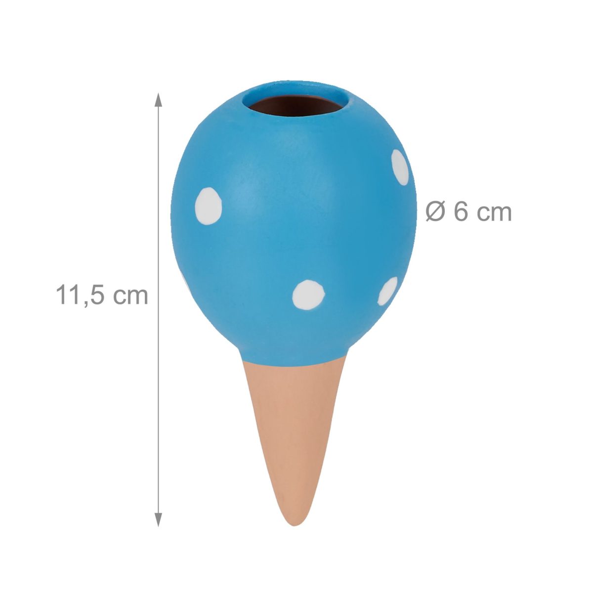 Dispozitiv de udare a plantelor, auto-irigare, 4 bucati, design biluta, din ceramica, 11,5 x 6 cm - imagine 4