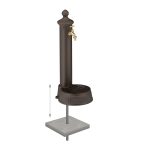 Cismea de gradina, design antic, cu robinet, 65 x 25 x 30 cm, maro inchis - imagine 5