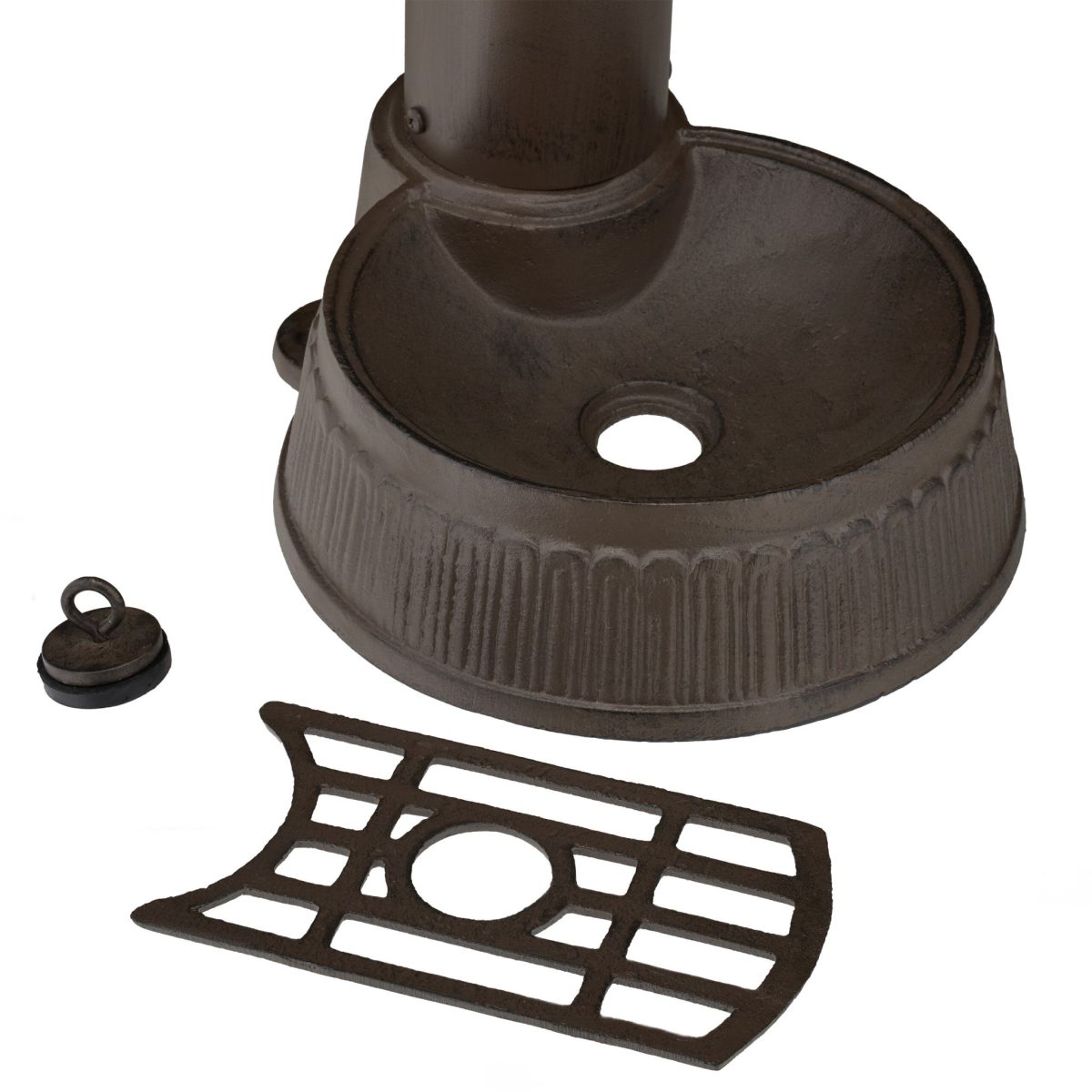 Cismea de gradina, design antic, cu robinet, 65 x 25 x 30 cm, maro inchis - imagine 6