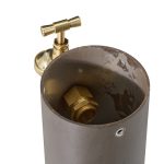 Cismea de gradina, design antic, cu robinet, 65 x 25 x 30 cm, maro inchis - imagine 9