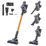 Aspirator vertical 2 in 1, fara fir, filtru Hepa, 3 nivele reglabile, indicator LED, autonomie 40 min/150W, gold