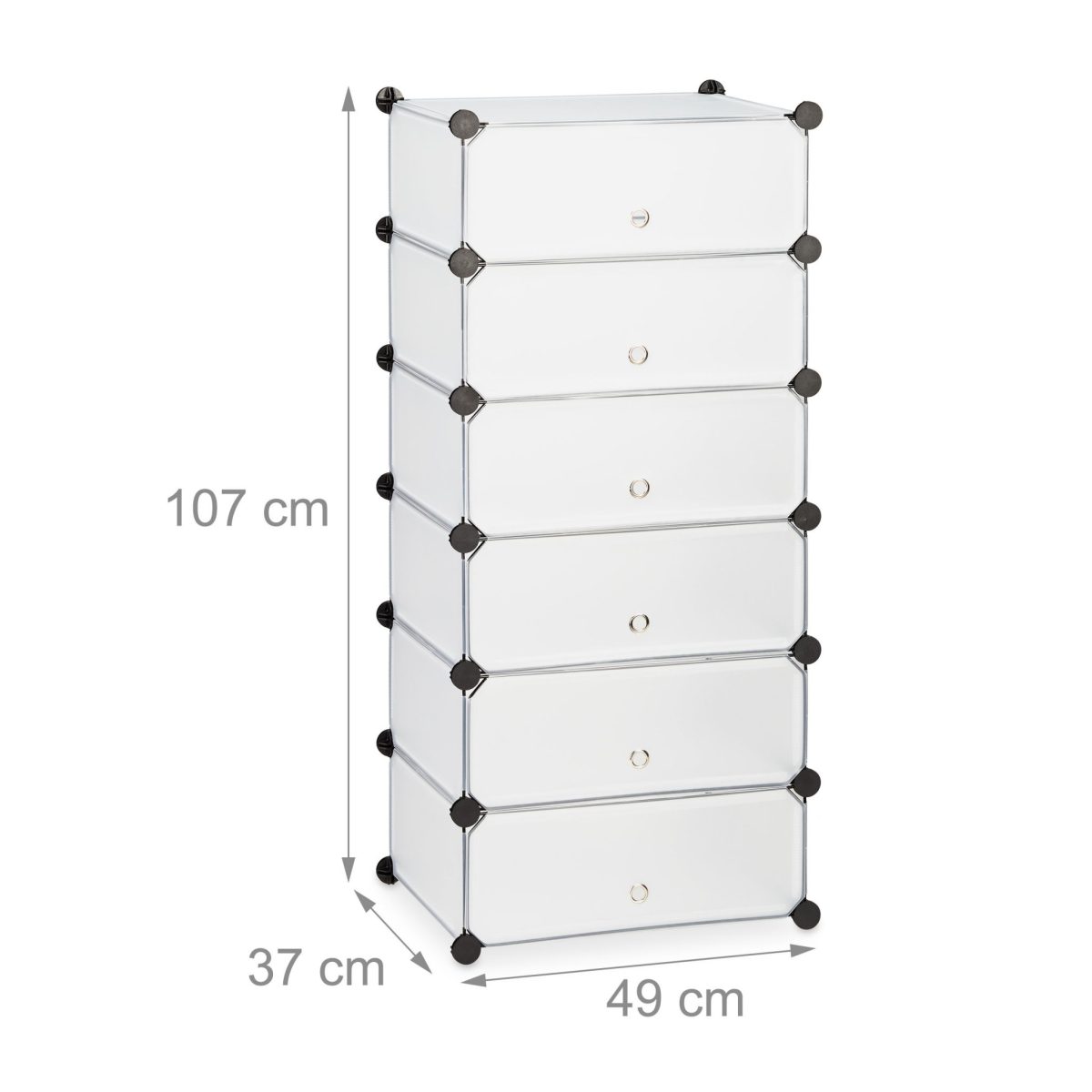 Pantofar tip dulap Relaxdays, transparent, 107 x 49 x 37 cm, 12 perechi - imagine 7