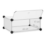 Pantofar tip dulap Relaxdays, transparent, 107 x 49 x 37 cm, 12 perechi - imagine 3