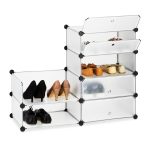 Pantofar tip dulap Relaxdays, transparent, 107 x 49 x 37 cm, 12 perechi - imagine 2