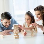 Joc tip turn Jenga, natur, din lemn, 54 piese, in cutie de lemn, 27 cm - imagine 3