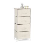 Dulap pentru hol Relaxdays, bej, cu 4 sertare, din MDF, 105 x 45 x 30 cm
