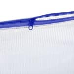 Set 6 Huse pentru documente, DIN A4 & A5, cu fermoar, impermeabile, PVC, transparent/albastru - imagine 3