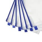 Set 6 Huse pentru documente, DIN A4 & A5, cu fermoar, impermeabile, PVC, transparent/albastru - imagine 9