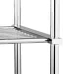 Raft depozitare pentru masina de spalat, 3 rafturi, fier cromat, 162 x 63 x 30 cm - imagine 5