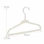 Umerase haine pentru copii, set 30 bucati, catifea, alb, 18 x 28 x 0,5 cm - imagine 3