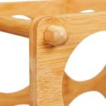 Suport sticle de vin, 6 sticle, bambus, 21 x 32 x 18,5 cm - imagine 6