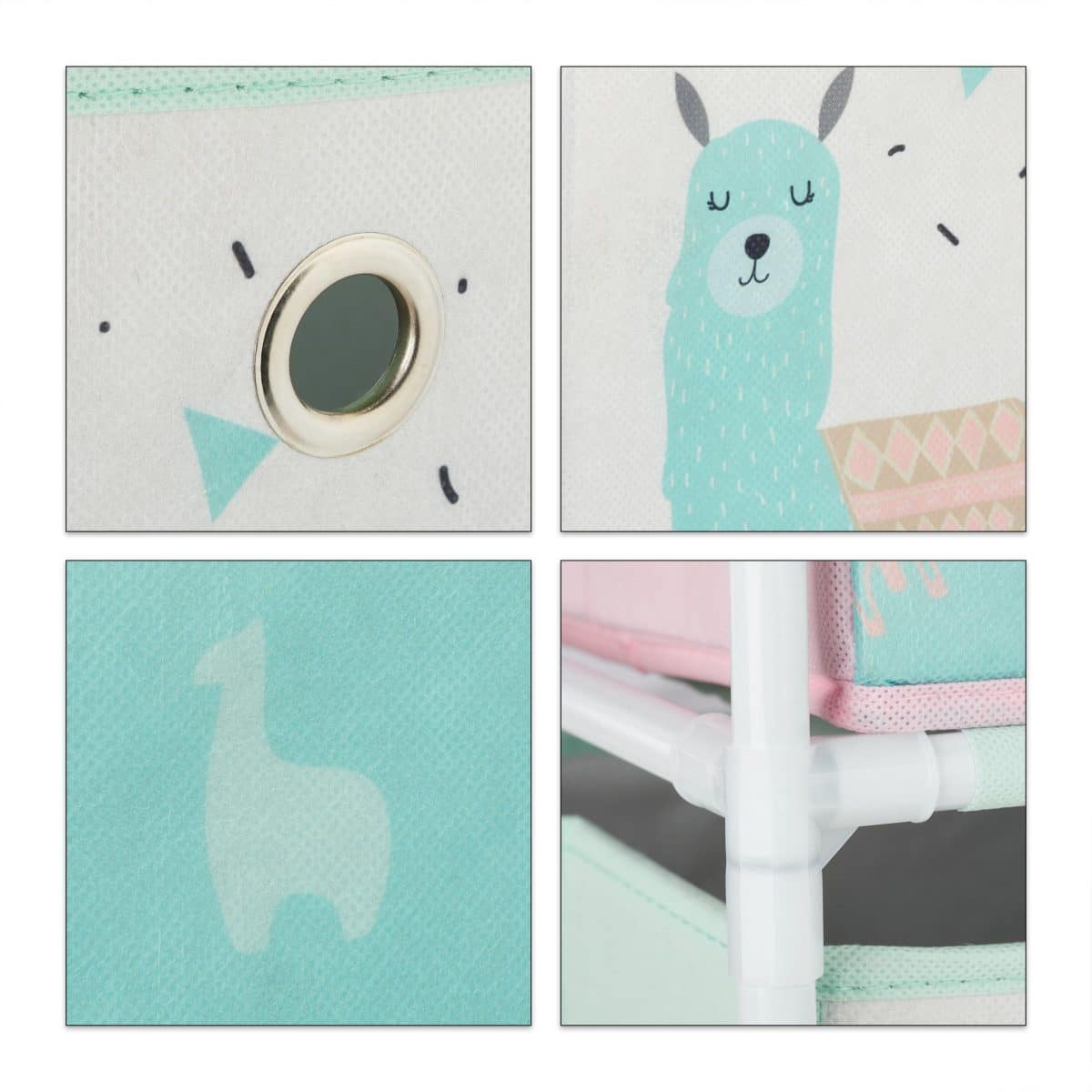 Raft pentru copii, cutii textile pentru jucarii, 62 x 53 x 30 cm - imagine 6