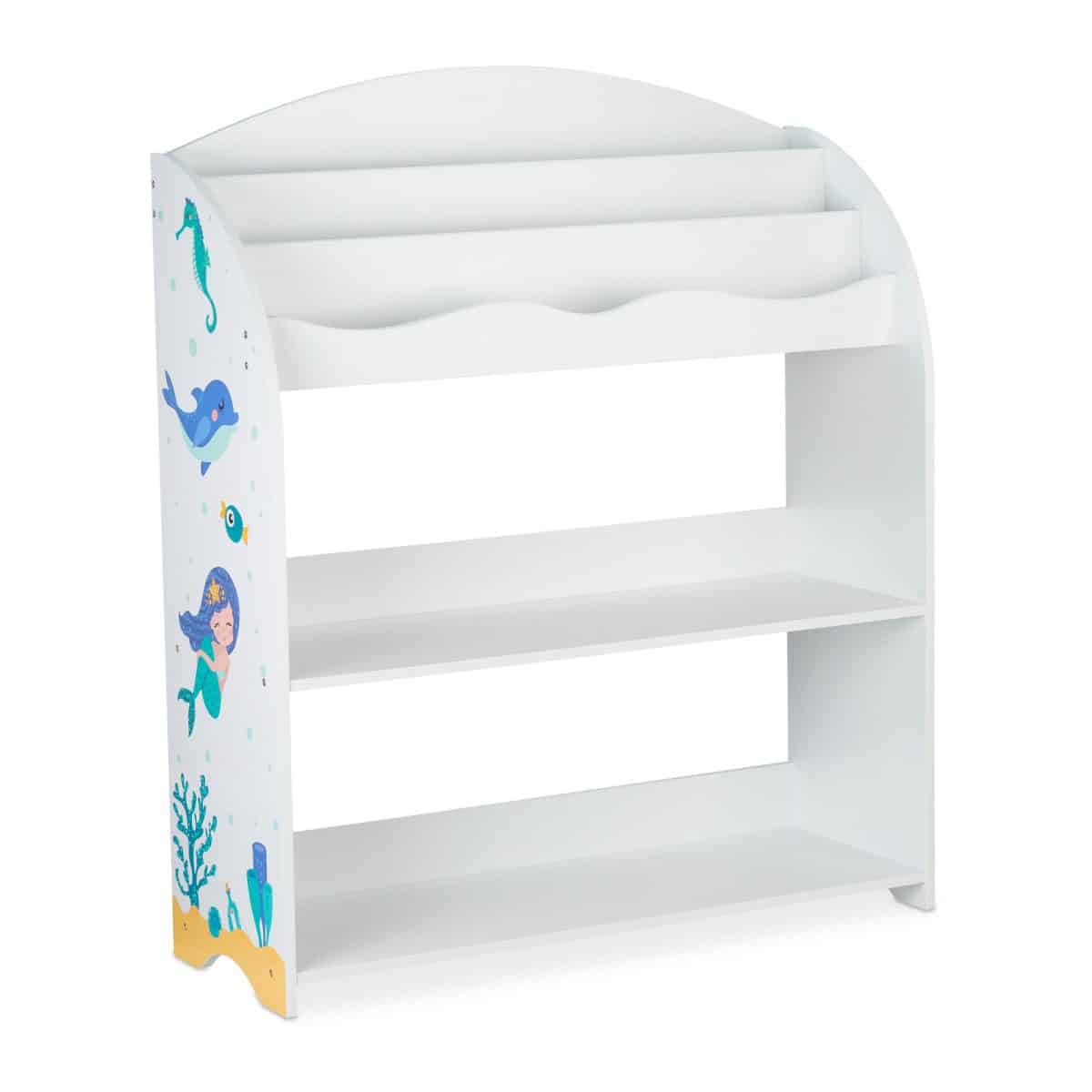 Raft pentru copii cu 4 cutii din stofa, PAL, 98 x 82,5 x 30 cm - imagine 6