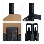 Raft metalic cu 5 polite, 150 x 75 x 30 cm, sustine 875 kg, negru, Relaxdays - imagine 8