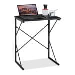 Masa stand pentru laptop multifunctionala, din MDF, negru 75 x 60 x 40 cm